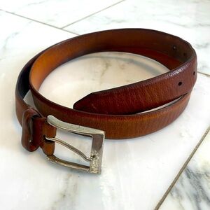 Martin Dingman brown Tumbled Glove Leather men’s belt size 38 (44” long)